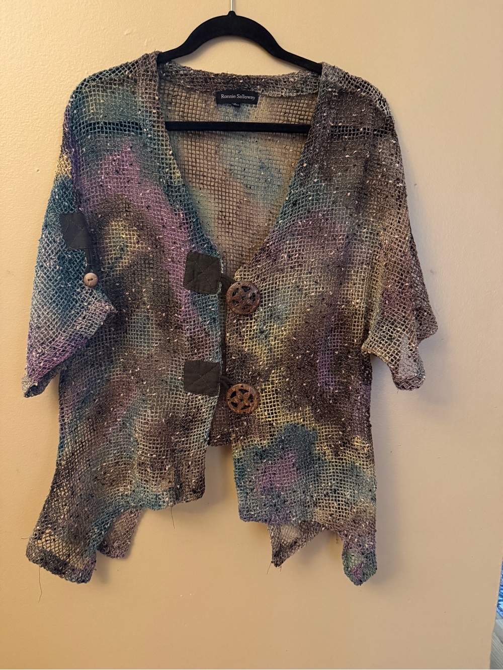 Romantic Mesh Button Cardigan in Multicolor